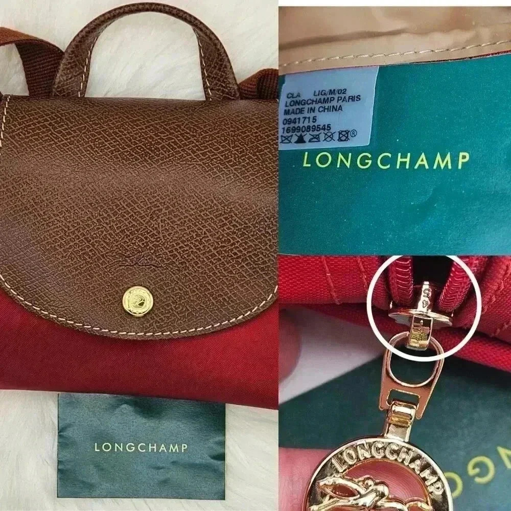 Red LongChamp Versatile Backpack - Picture 16 of 16